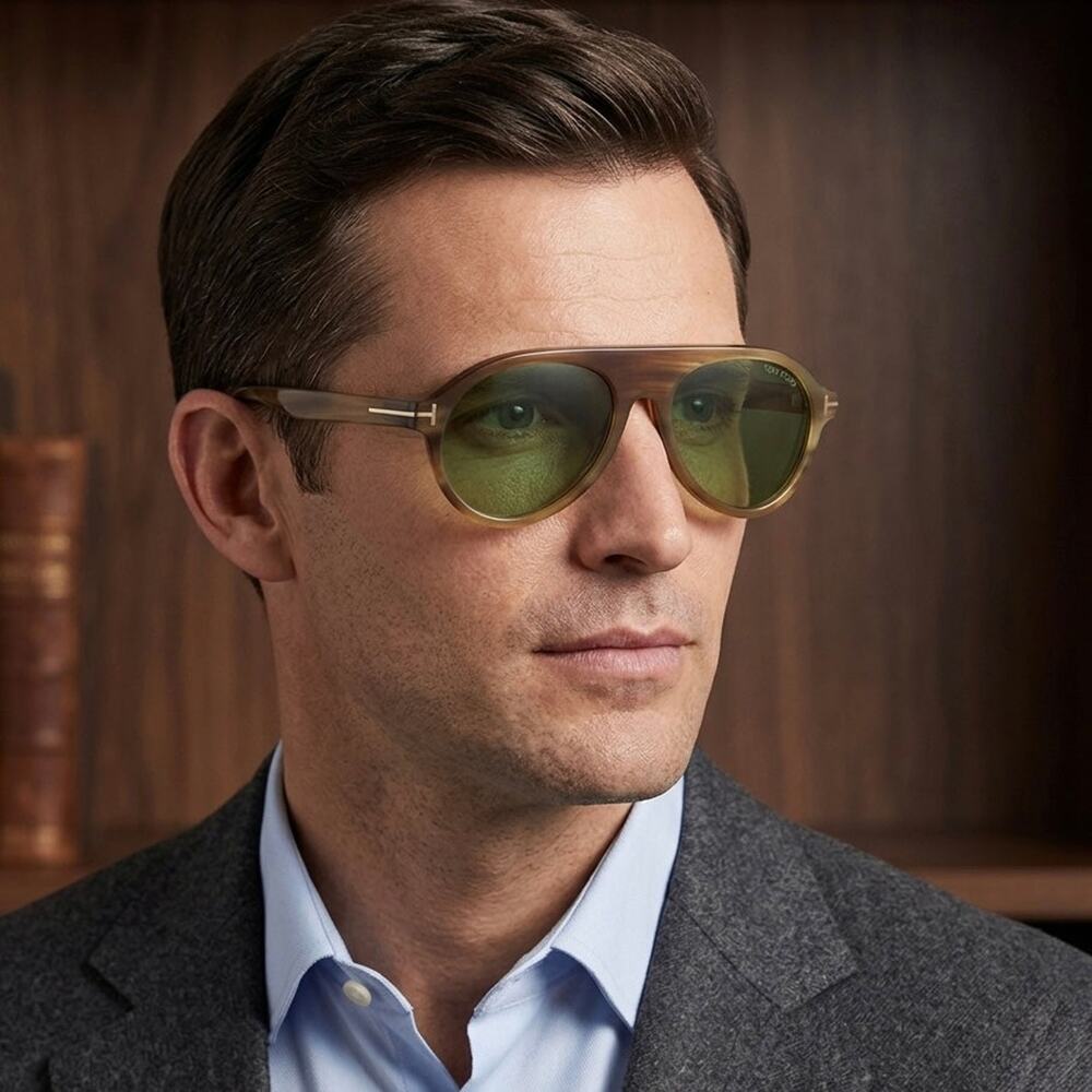 New TOM FORD Sunglasses TF1047-P 62N Private Collection Real Horn Authentic